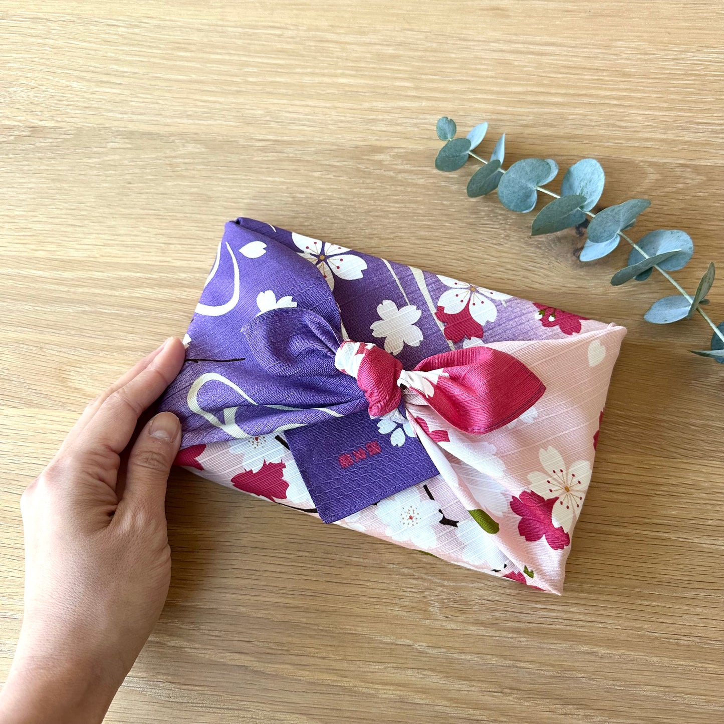 Spring Sakura, Cherry blossoms, Moon, Furoshiki Gift Wrapping, 50 x 50 cm