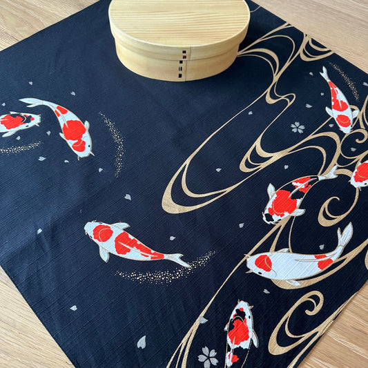 Koi with gold, Furoshiki Gift Wrapping, 50 x 50cm
