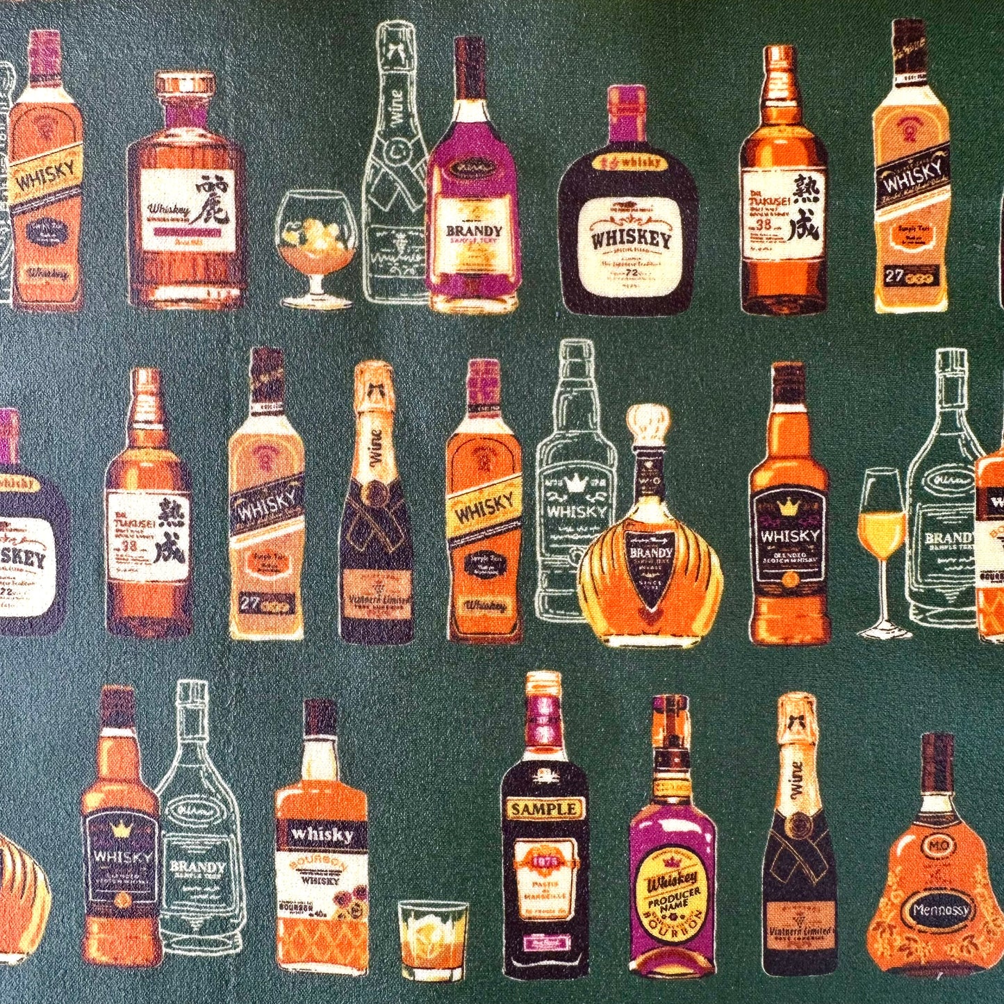 Japanese Whiskey, Set of 4 Beeswax Food Wraps