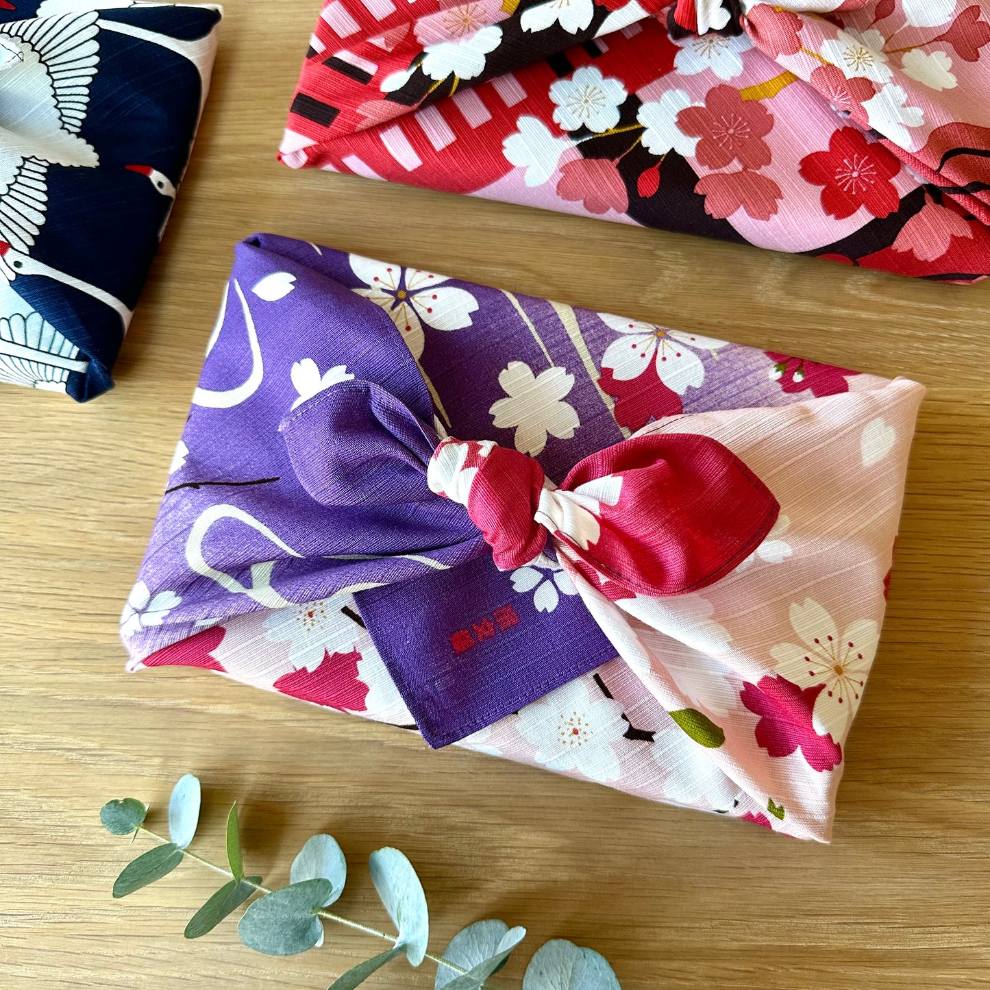 Spring Sakura, Cherry blossoms, Moon, Furoshiki Gift Wrapping, 50 x 50 cm