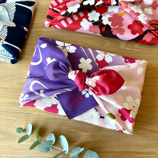 Spring Sakura, Cherry blossoms, Moon, Furoshiki Gift Wrapping, 50 x 50 cm