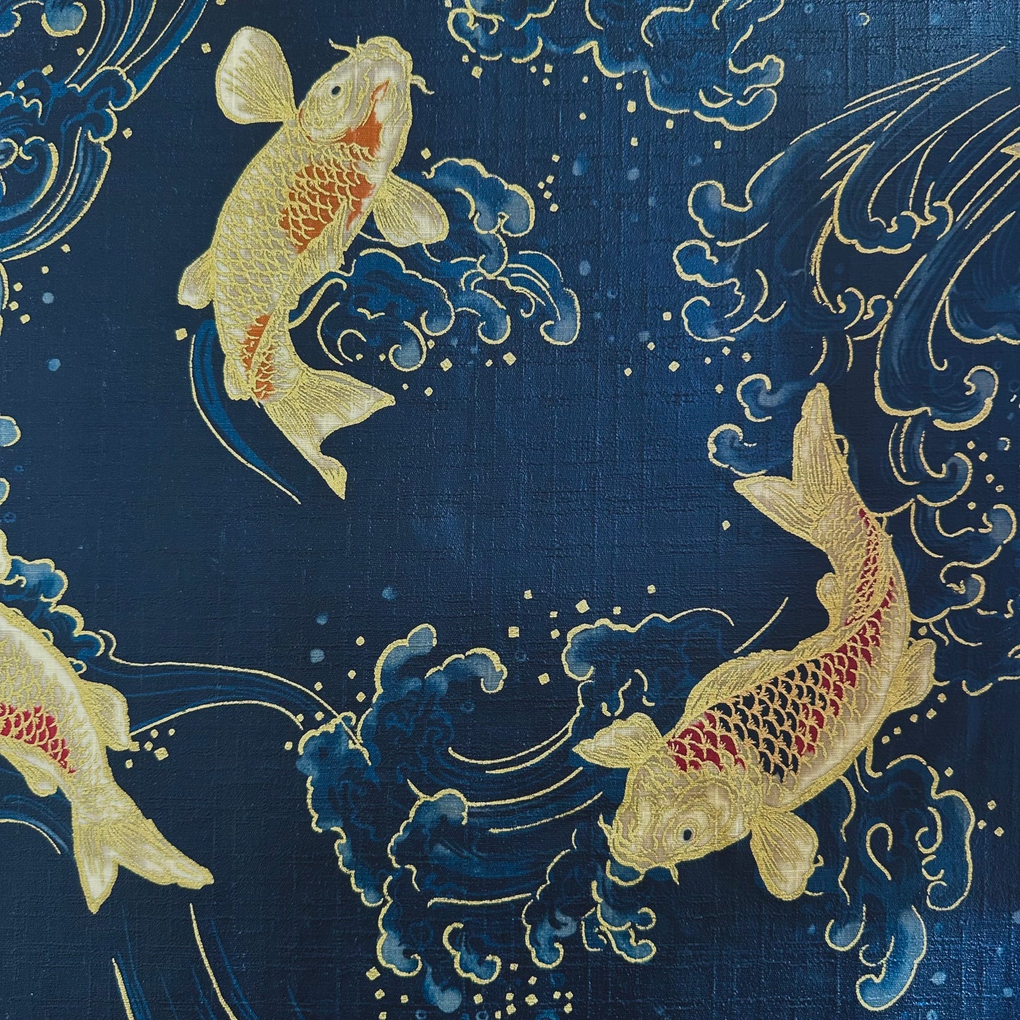 Koi fish, Navy, Set of 4 Beeswax Food Wraps