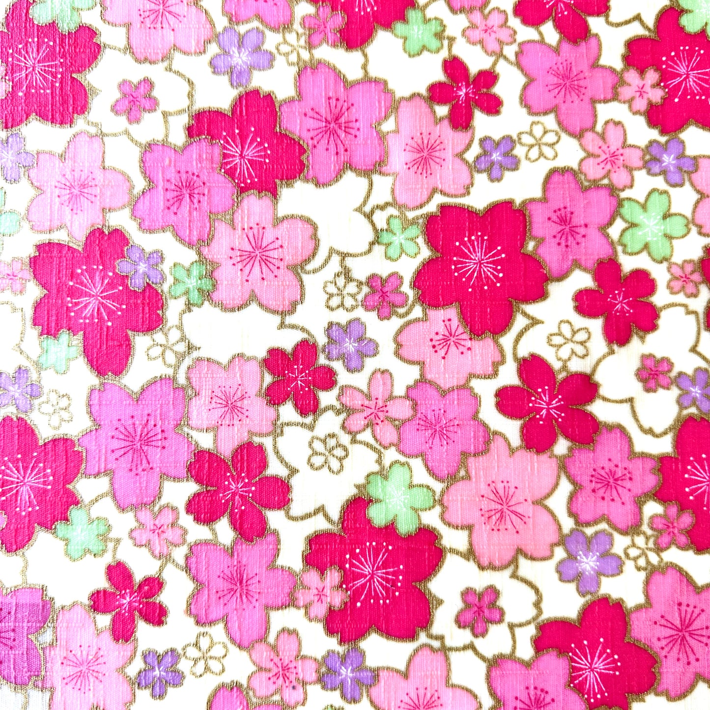 Sakura, Green & pink, Set of 4 Beeswax Food Wraps