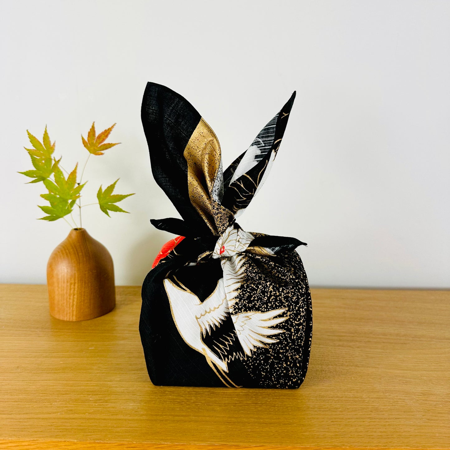 Crane and moon, Furoshiki Gift Wrapping, 50 x 50cm