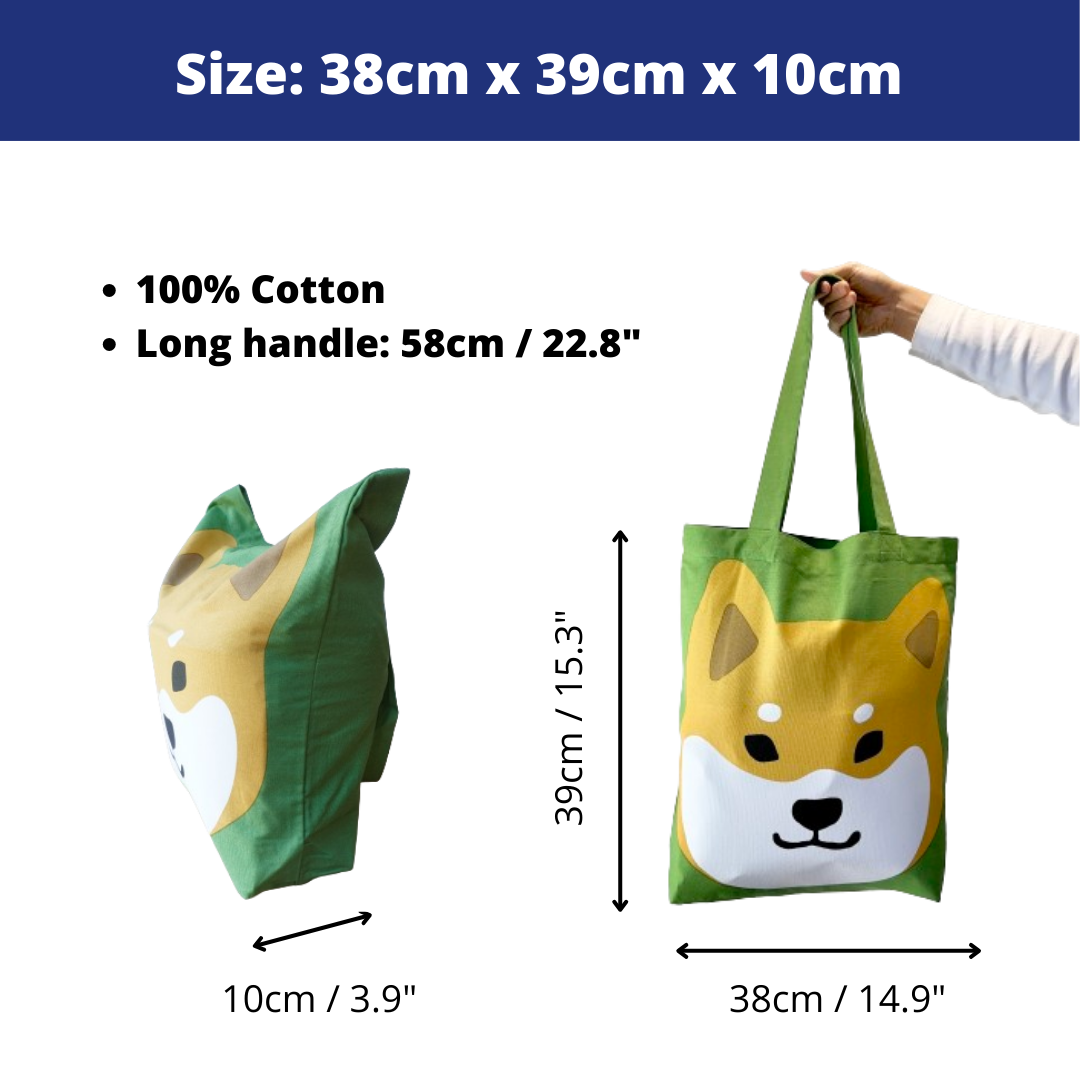 Shiba Inu face, Canvas Tote Bag