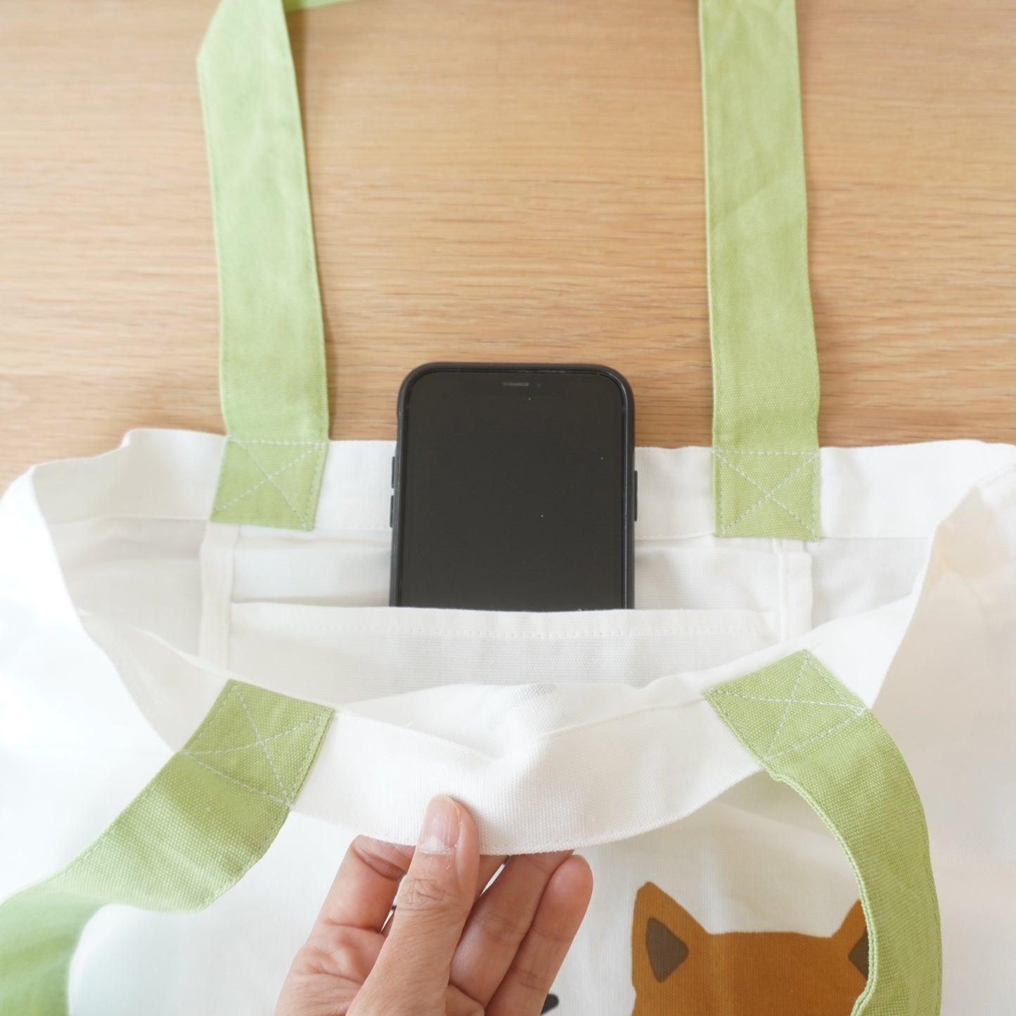 Shiba Inu with Ramen, Canvas Tote Bag