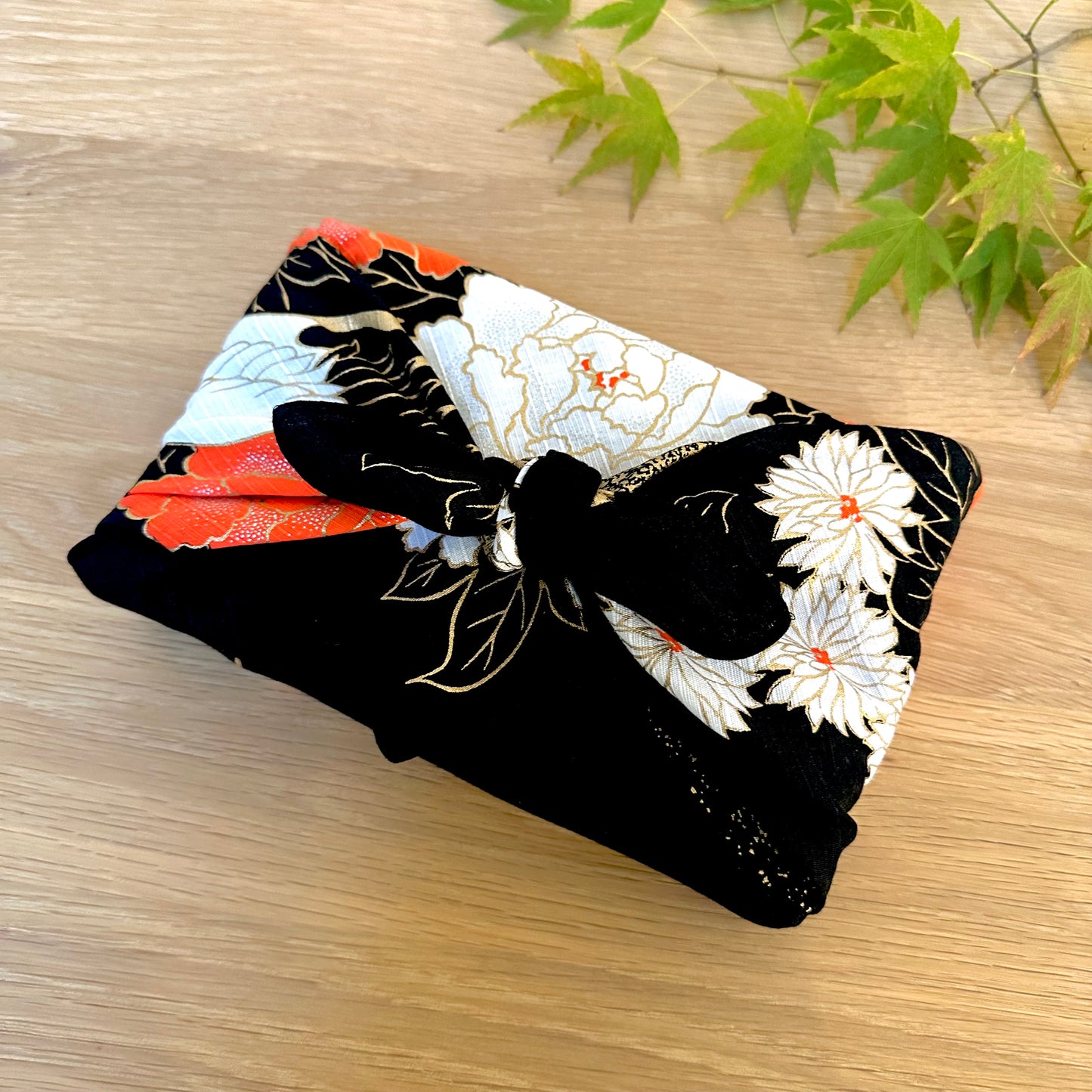 Crane and moon, Furoshiki Gift Wrapping, 50 x 50cm