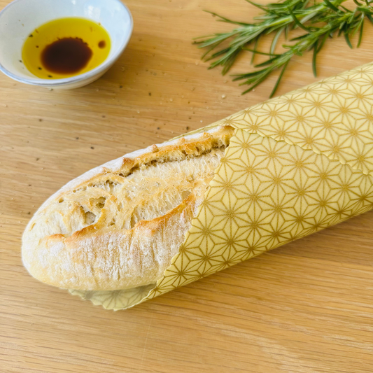 White and gold, Set of 4 Beeswax Food Wraps