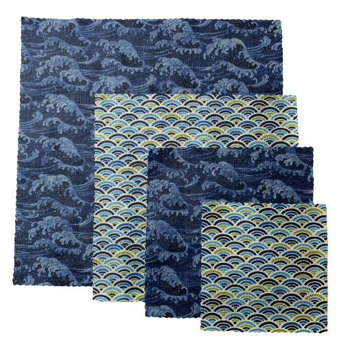 Nami, set of 4 beeswax wraps