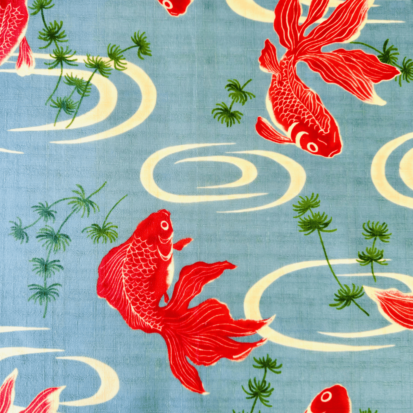 Japanese Goldfish, Kingyo, Set of 4 Beeswax Food Wraps