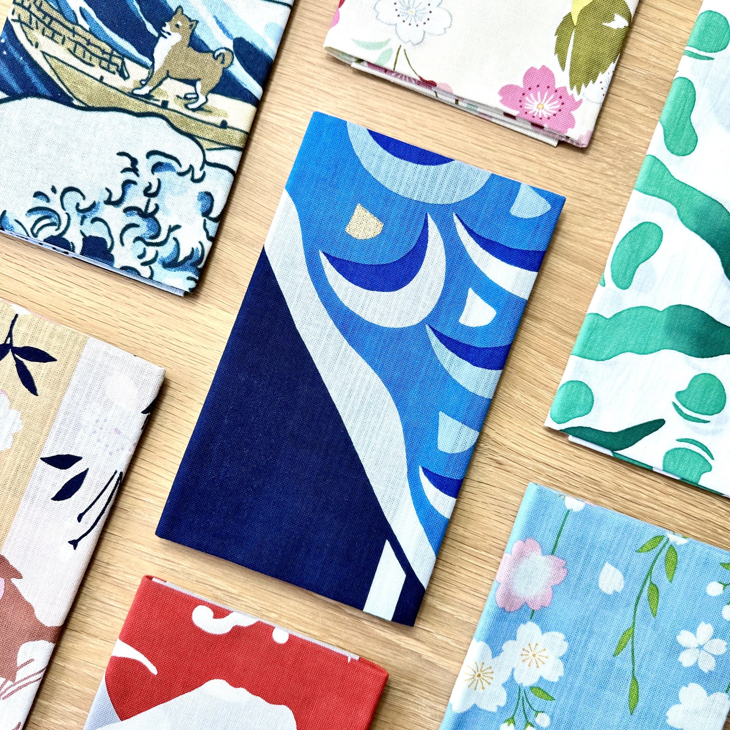 Tenugui Art, Koi Nobori and Samurai Helmet, 34cm x 90cm (13.4” x 35.4”)