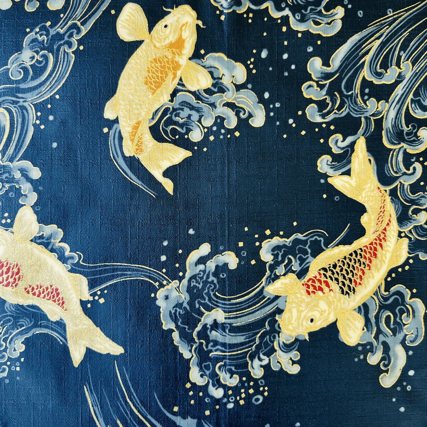 Koi Carp Dark Green, Set of 4 Beeswax Food Wraps