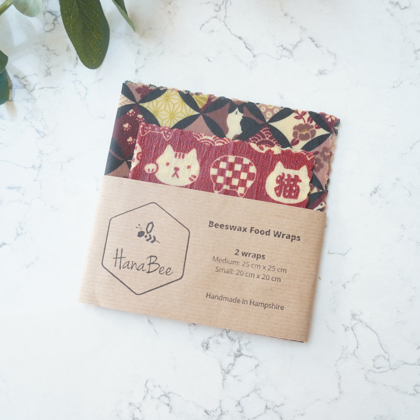 cat Japanese reusable food beeswax wrap