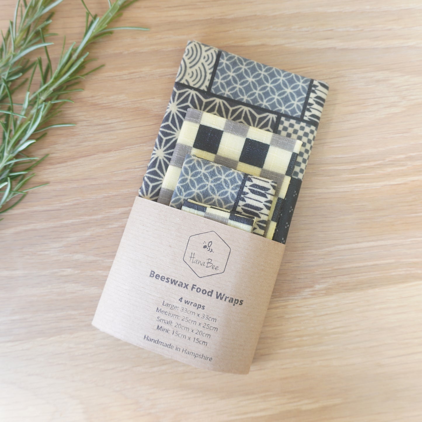 Kimono, Set of 4 Beeswax Food Wraps