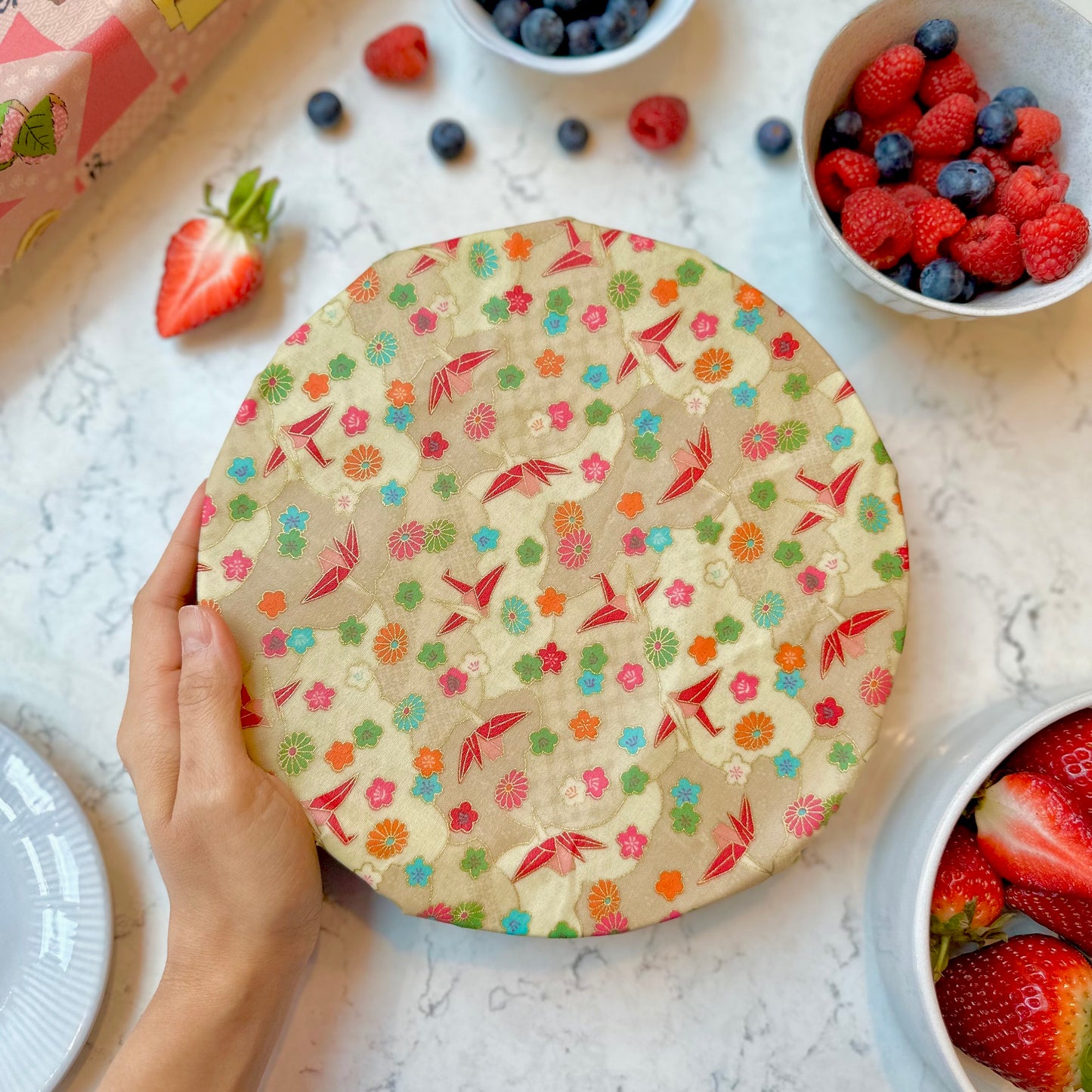 Japanese Sweets, Wagashi, Set of 4 Beeswax Food Wraps