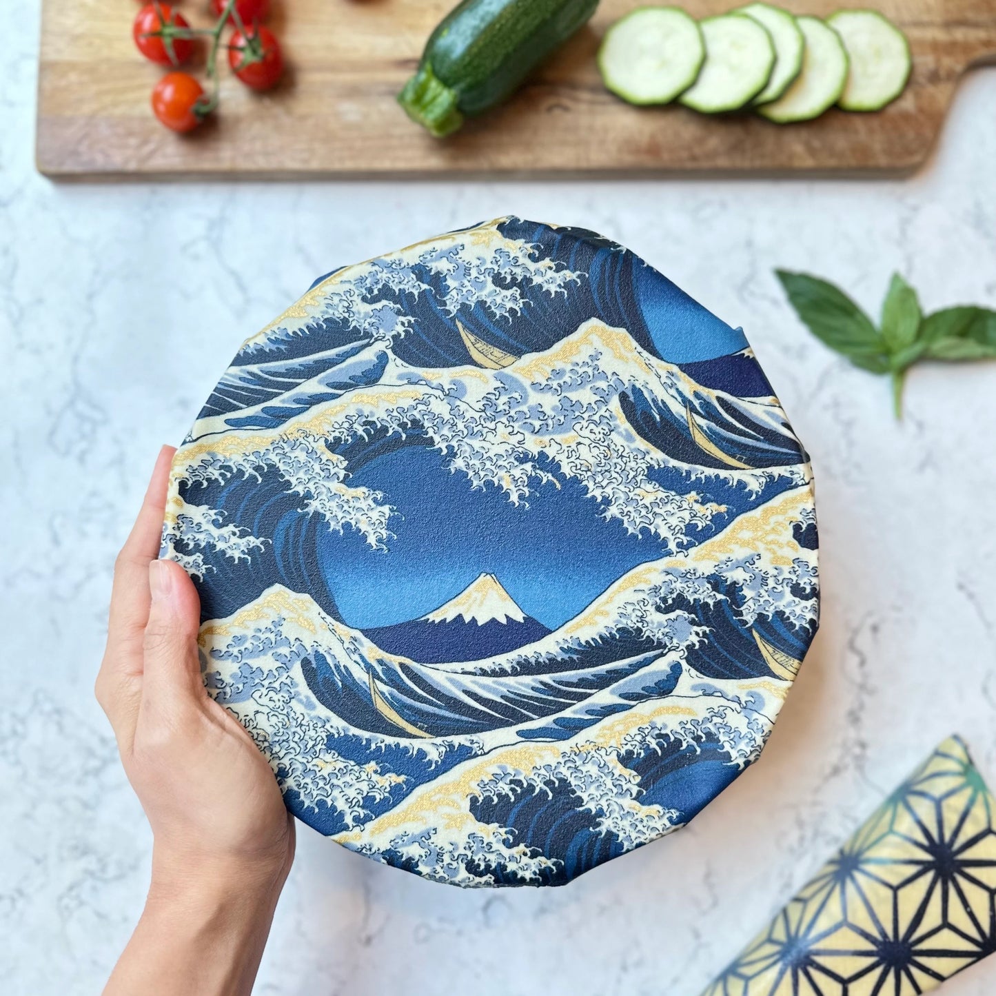 A Great Wave, Set of 4 Beeswax Food Wraps