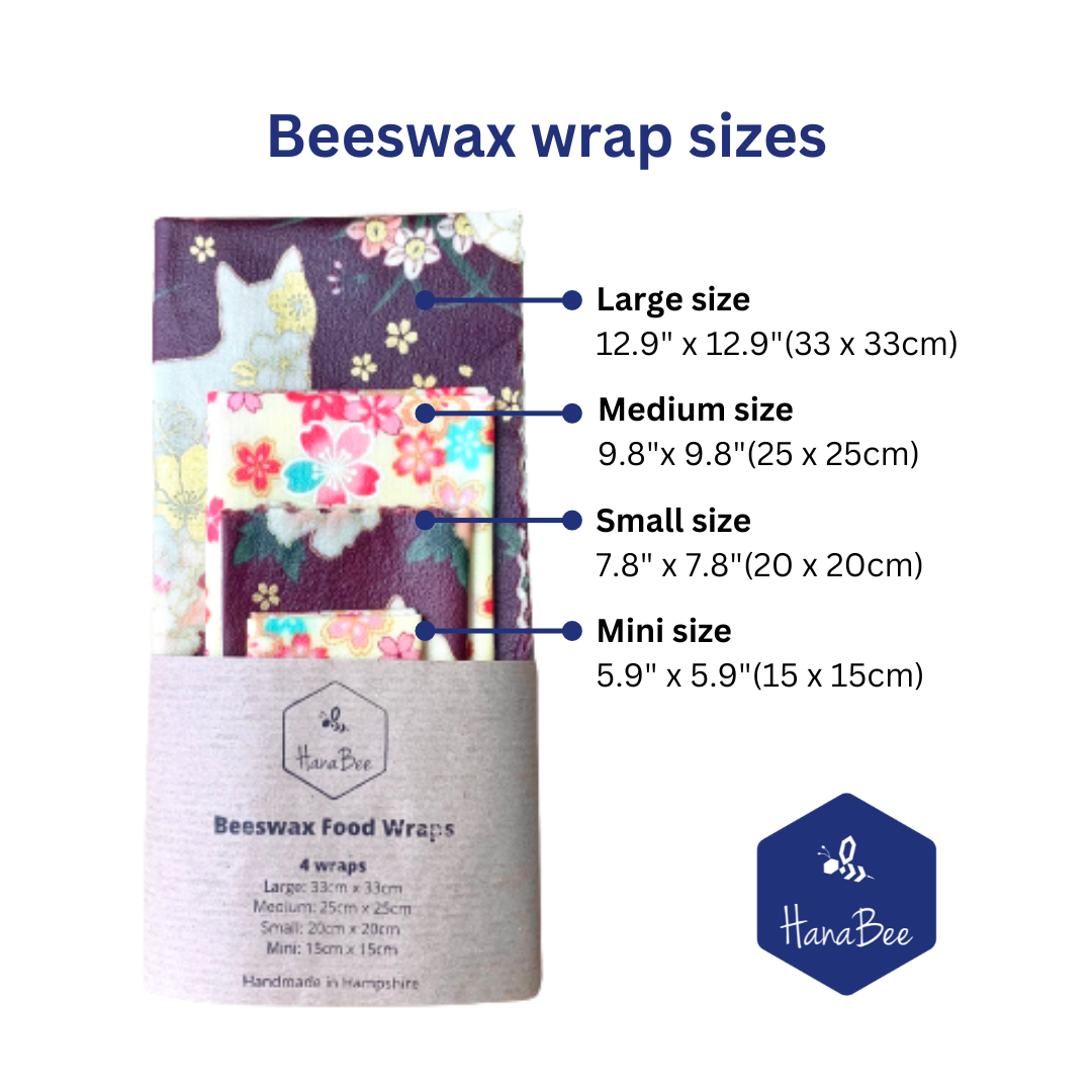 Red Cat, Set of 4 Beeswax Food Wraps