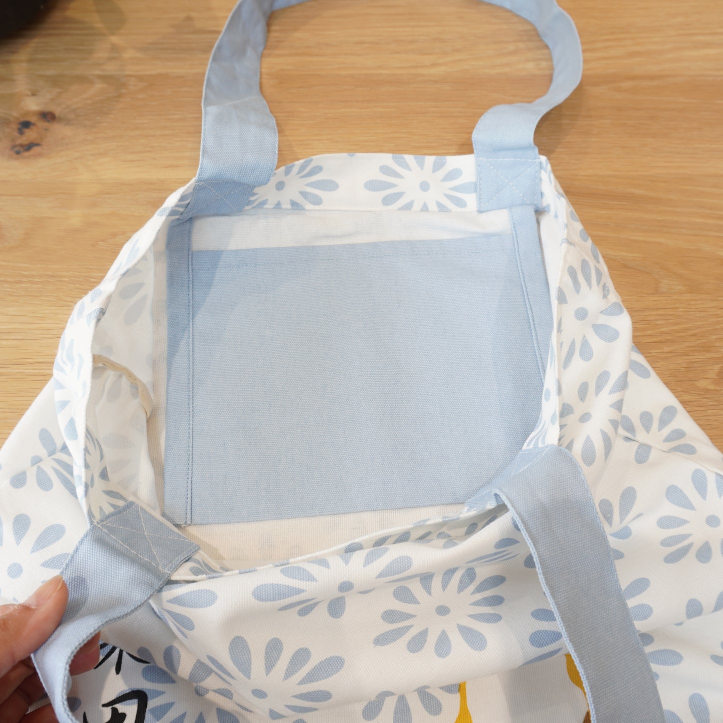 Shiba Inu with Light Blue, Canvas Tote Bag