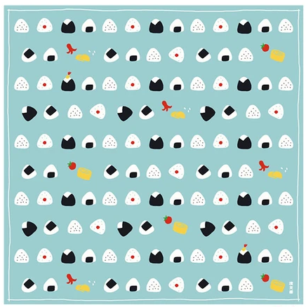 Onigiri Furoshiki, Japanese Wrapping Cloth, Furoshiki Wrapping, Onigiri, 50cm x 50cm