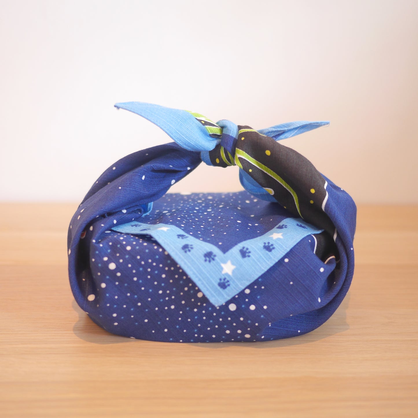 Cat Furoshiki, Summer, Stargazing, Hotaru, 50 x 50cm
