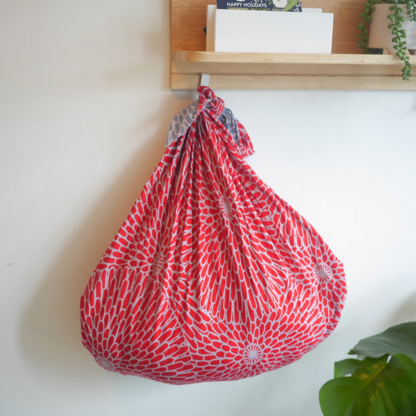 Large Furoshiki, Chrysanthemum Reversible by Isa Monyo, 104 x 104 cm