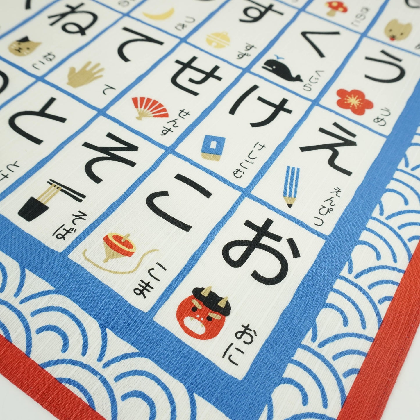 Japanese Alphabet, Hiragana, Furoshiki Gift Wrapping, 50 x 50cm