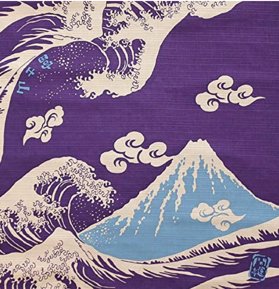 Mt Fuji Furoshiki, Japanese Wrapping cloth, Furoshiki Gift Wrap | Hokusai, The Great Wave, 50 x 50 cm