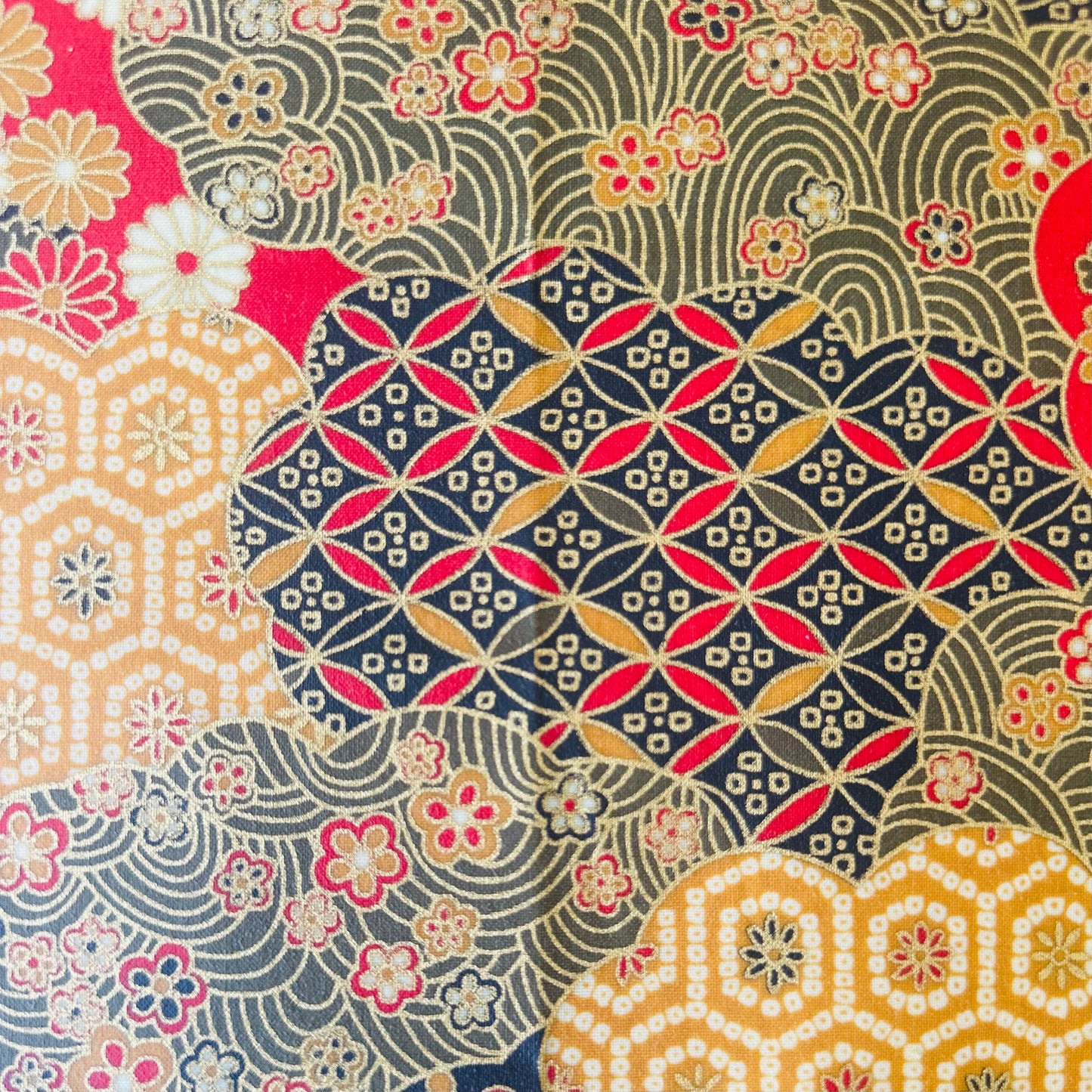 Beeswax Food Wraps – Red Cherry Flowers Design (Handmade in the UK, Set of 4)