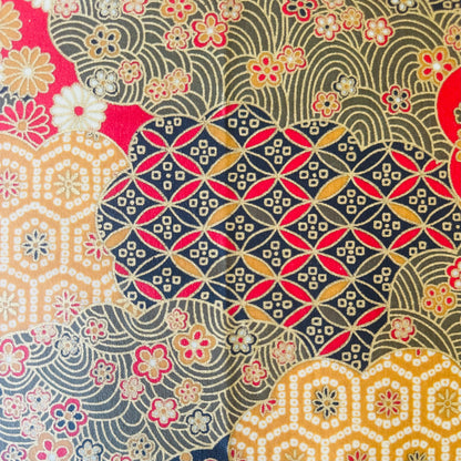 Beeswax Food Wraps – Red Cherry Flowers Design (Handmade in the UK, Set of 4)