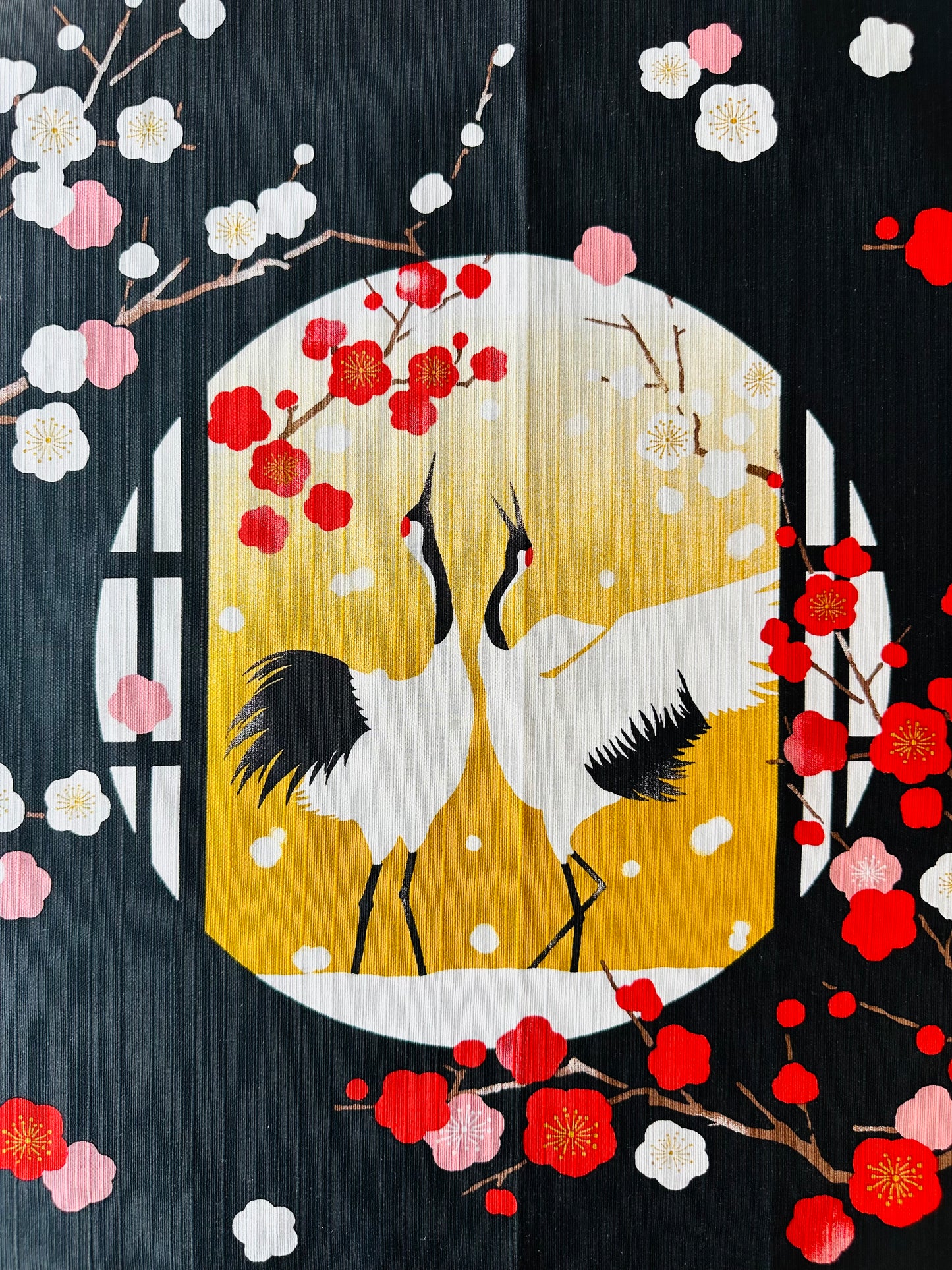 Eco-Friendly Furoshiki Gift Wrap - Reusable 50cm Cloth – Crane & Cherry Flowers Design