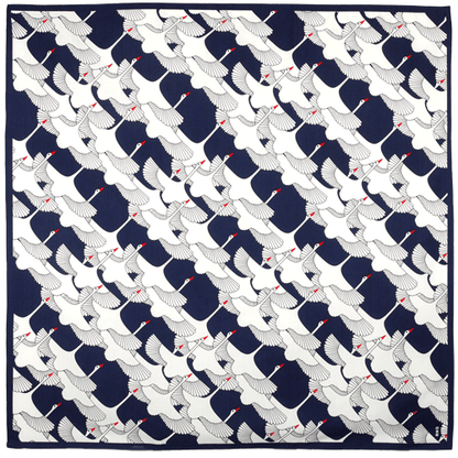 Large Furoshiki, Navy Crane, Furoshiki Bag, 90 x 90cm
