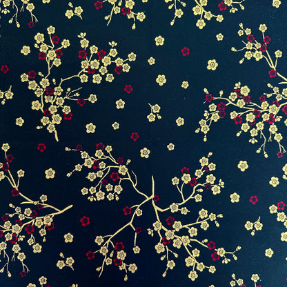 Cherry flowers in red, Set of 4 Beeswax Food Wraps