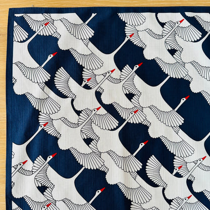 Large Furoshiki, Navy Crane, Furoshiki Bag, 90 x 90cm