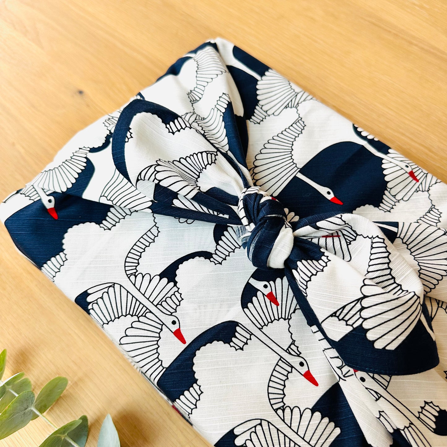 Large Furoshiki, Navy Crane, Furoshiki Bag, 90 x 90cm