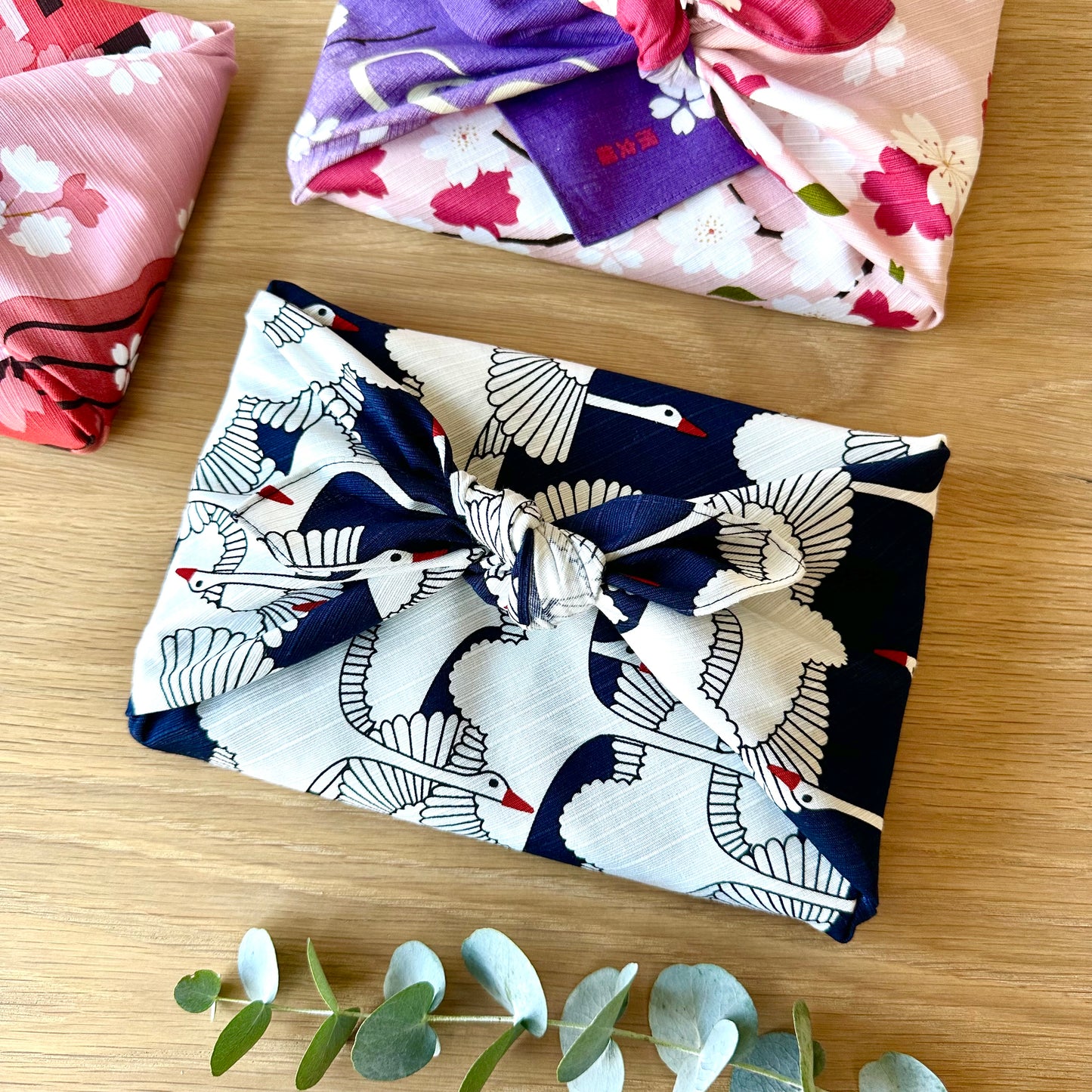 Navy Crane, Furoshiki Gift Wrapping, 50 x 50cm