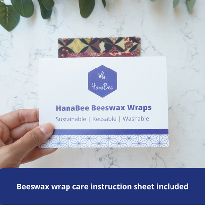 Hanami, set of 4 beeswax wraps