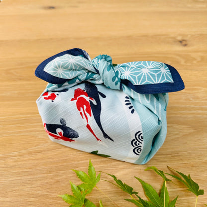 Green Koi, Furoshiki Gift Wrapping, 50 x 50cm