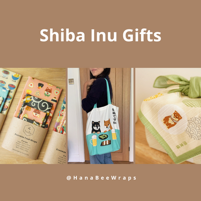 Black & White Shiba Inu with Sushi – Canvas Tote Bag