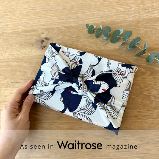 Navy Crane, Furoshiki Gift Wrapping, 50 x 50cm