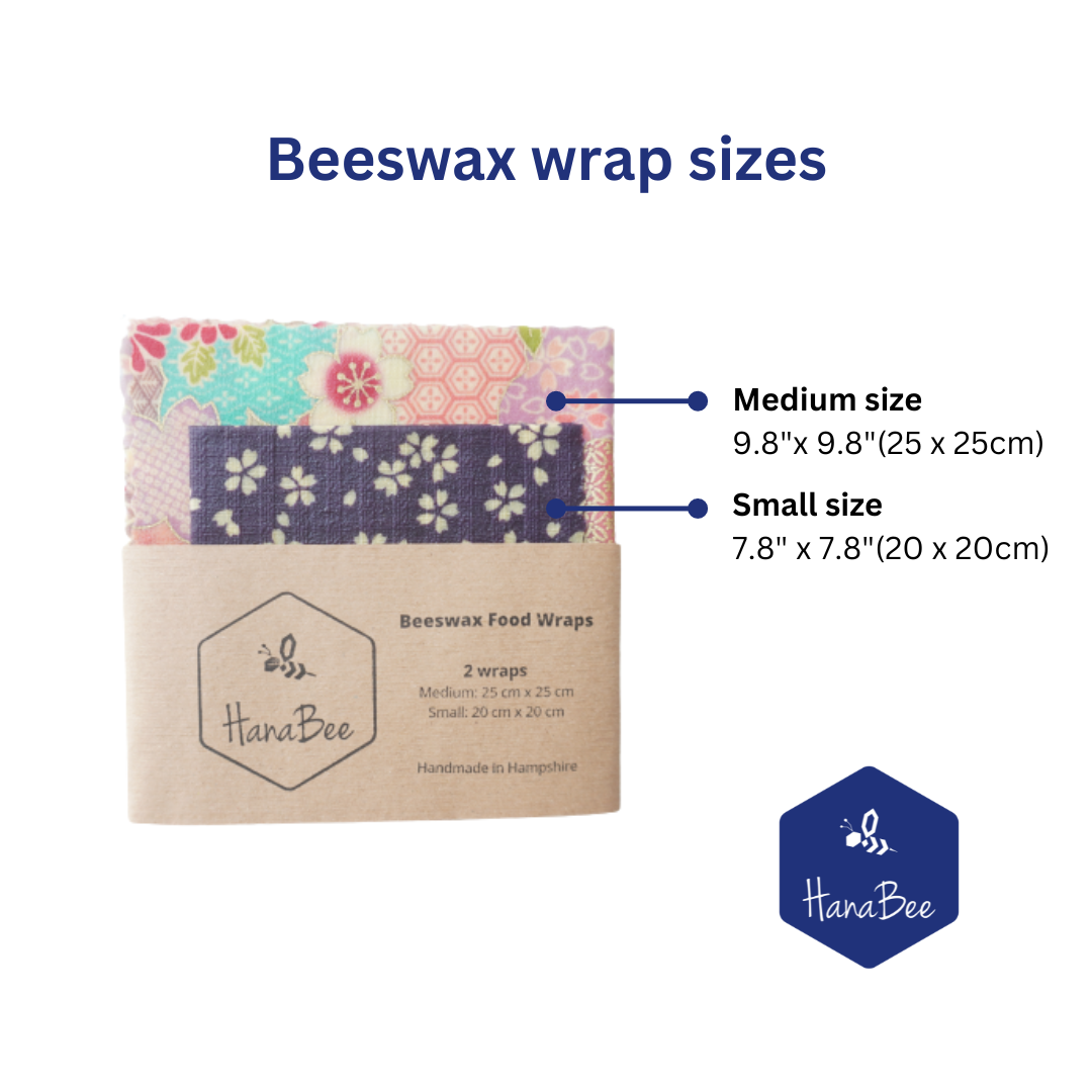 Size of beeswax food wrap set