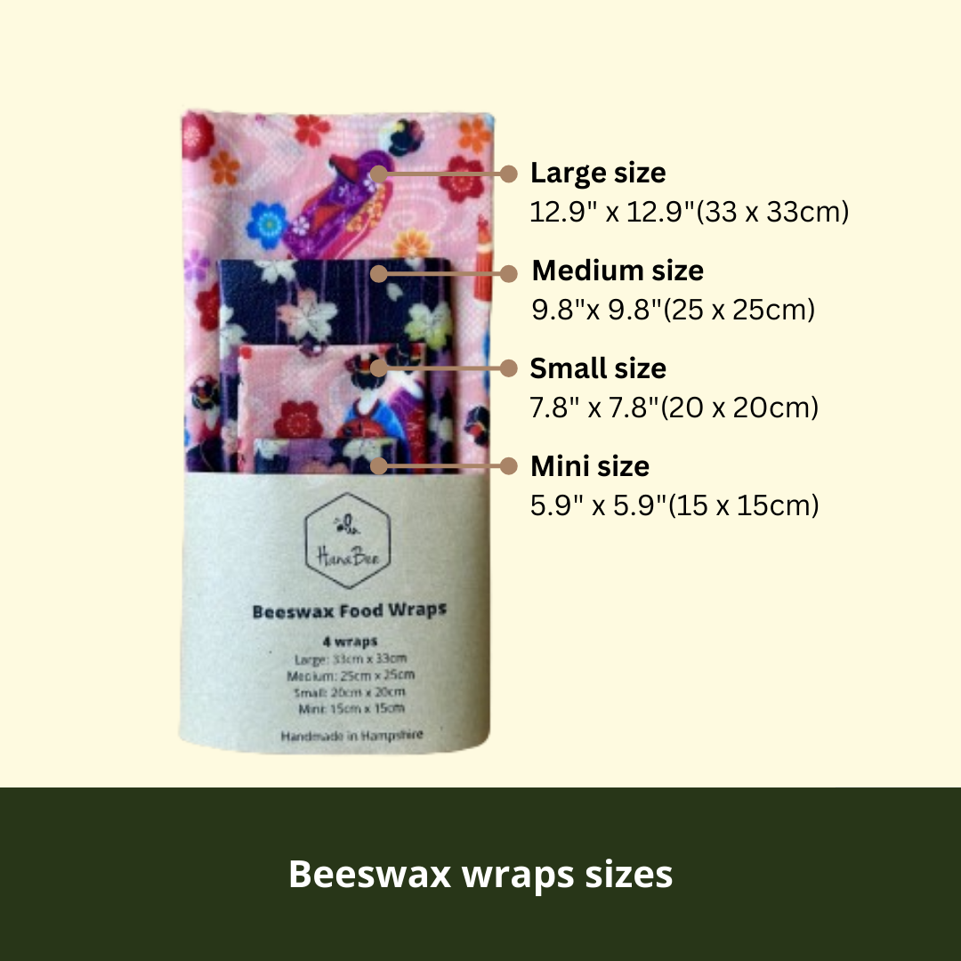 Kyoto, Set of 4 Beeswax Food Wraps