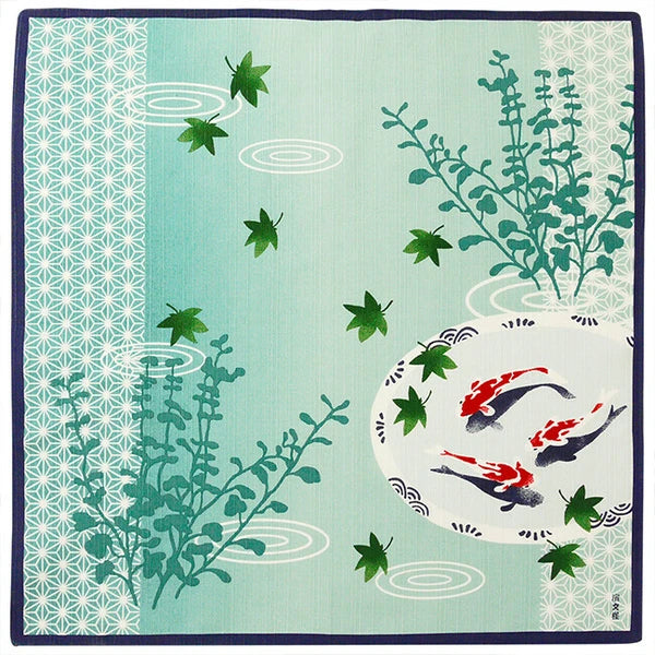 Green Koi, Furoshiki Gift Wrapping, 50 x 50cm