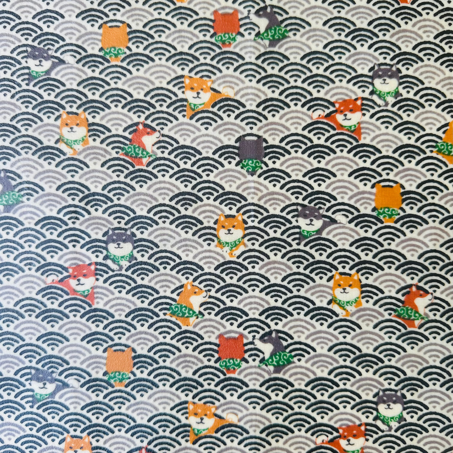 Beeswax Food Wraps – Shiba Design, Grey and Blue (Set of 4)