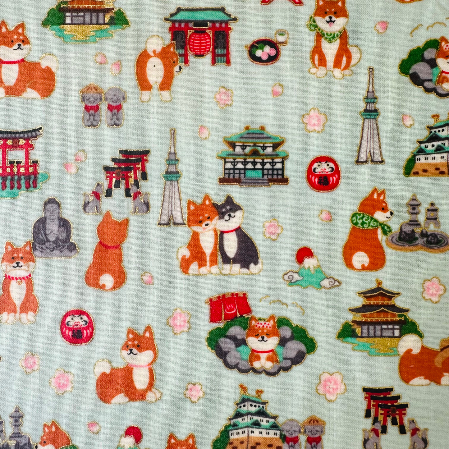 Beeswax Food Wraps – Shiba Design, Grey and Blue (Set of 4)