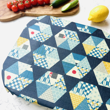 Beeswax Food Wraps – Onigiri Design (Handmade in the UK, Set of 4)