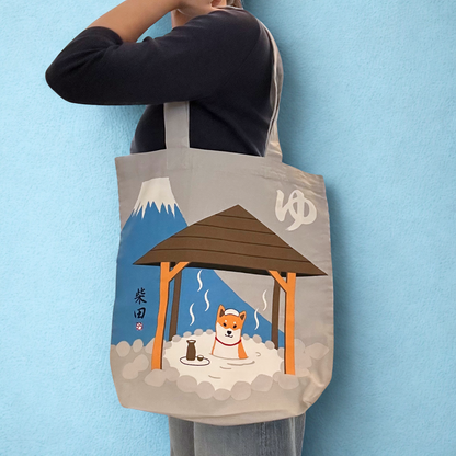 Onsen Shiba Inu - Canvas Tote Bag