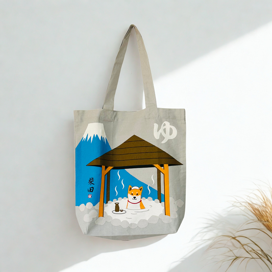 Onsen Shiba Inu - Canvas Tote Bag