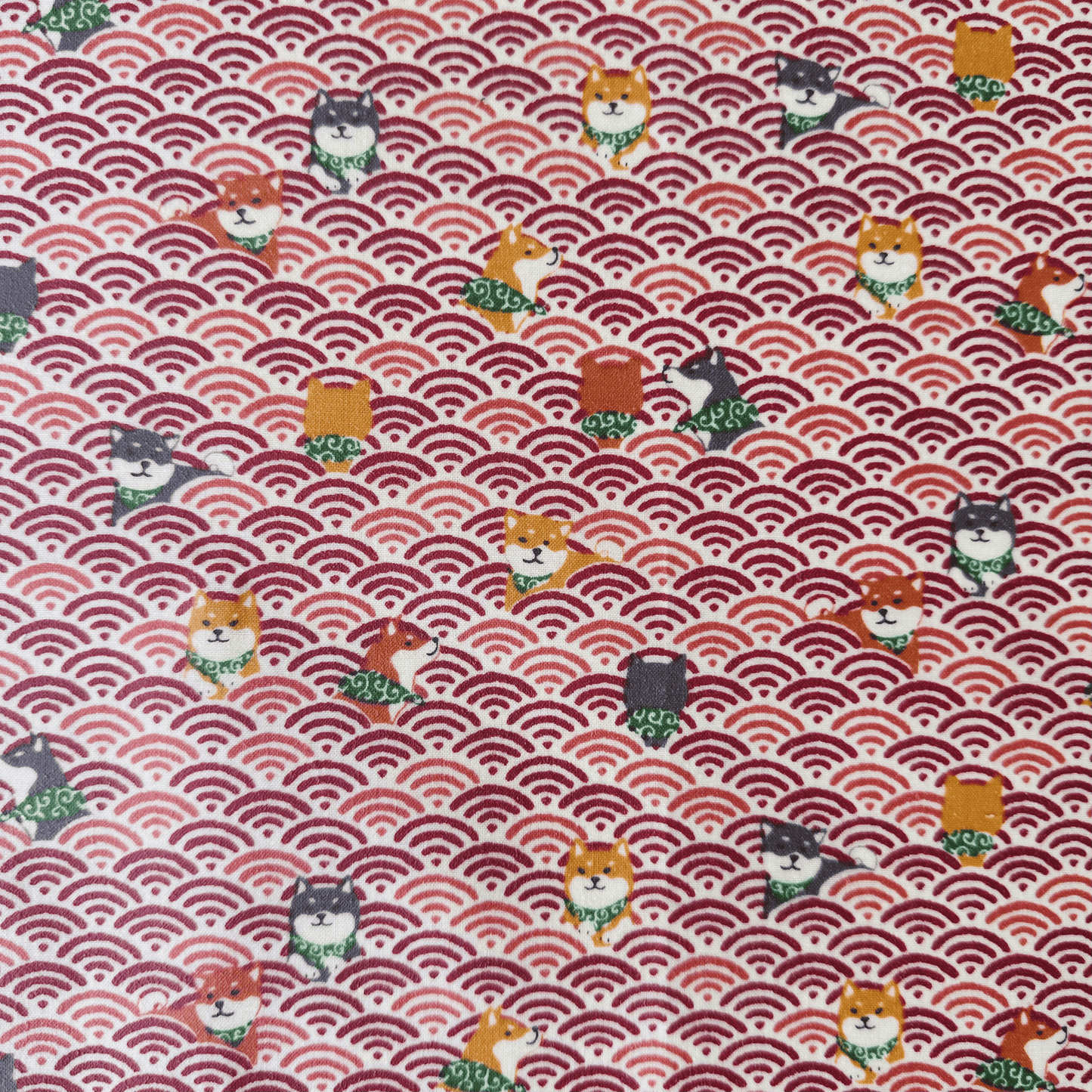 Beeswax Food Wraps – Shiba Design, Red and Pink (Set of 4)