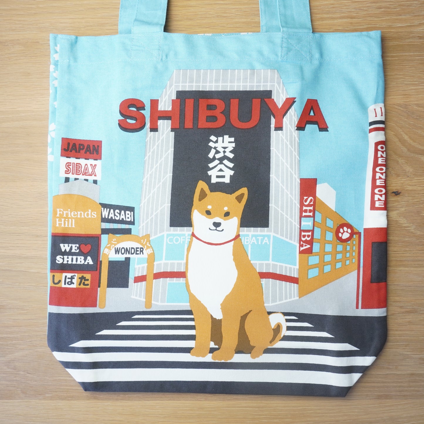 Shiba Inu in Tokyo, Shibuya,  Canvas Tote Bag