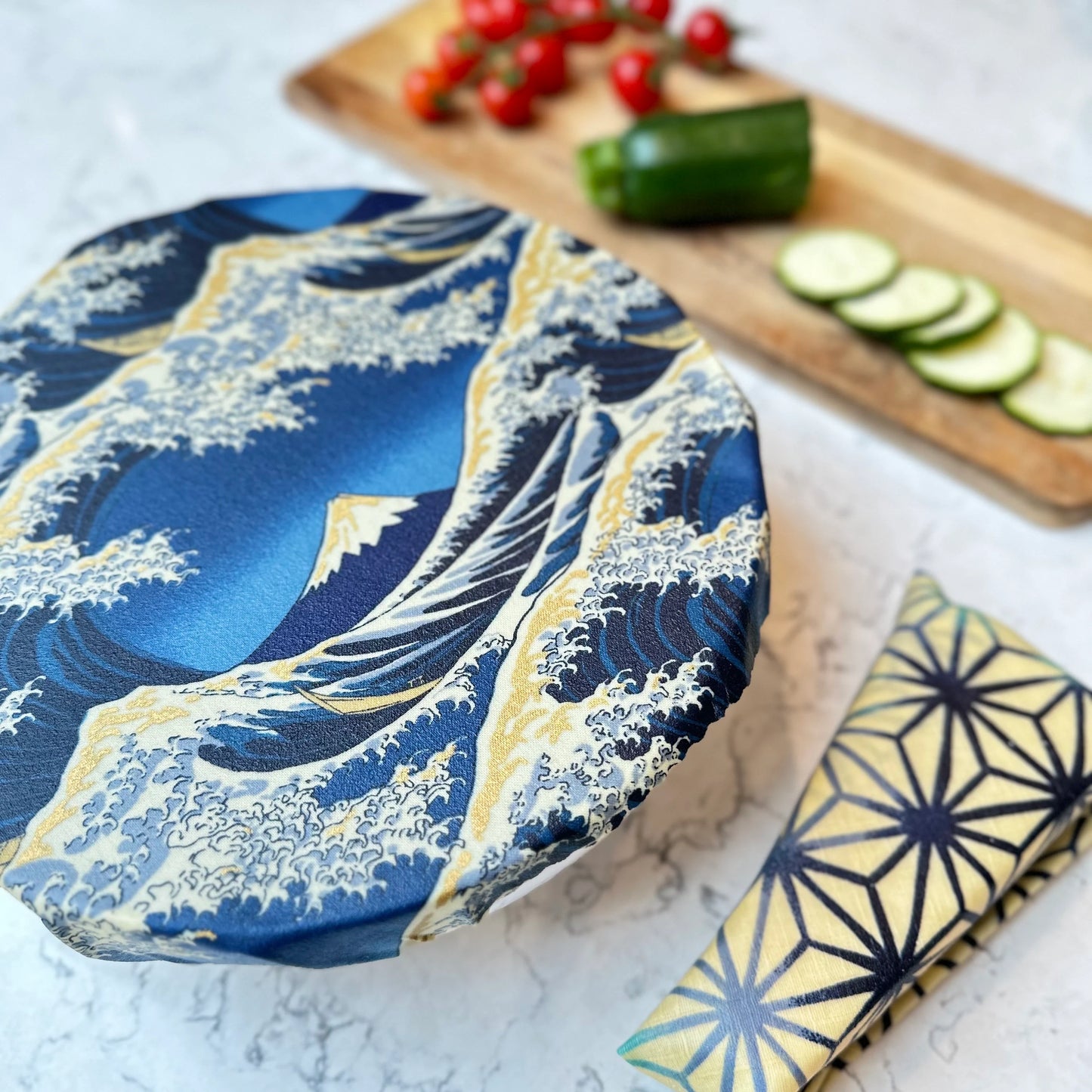 A Great Wave, Set of 4 Beeswax Food Wraps